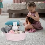 Adorable Pink Woven Baby Gift Basket