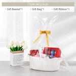 Charming Woven Gift Basket with Ribbons