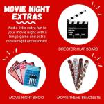 Movie Night Fun Basket with Snacks and Games