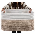Gradient Yellow Woven Basket for Blankets & Toys