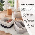 Gradient Yellow Woven Basket for Blankets & Toys
