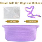 Purple Cotton Basket for Baby and Pet Toys