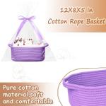 Purple Cotton Basket for Baby and Pet Toys