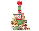 Winter Cheer Wine Basket Gift Tower