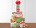 Winter Cheer Wine Basket Gift Tower