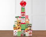 Winter Cheer Wine Basket Gift Tower