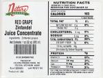 Zinfandel Red Grape Juice Concentrate – 2 Quarts
