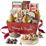 Harry & David Christmas Wine & Cheese Basket