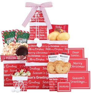 Deluxe Christmas Gift Tower with Wine Delights