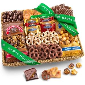 Holiday Chocolate Caramel Crunch Wine Gift Basket