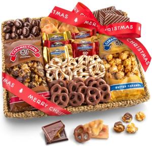 Merry Christmas Chocolate Caramel Gift Basket