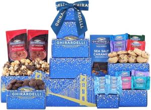 Ghirardelli Dark Chocolate Tower Gift Basket
