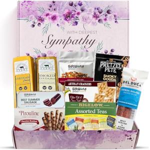 Sympathy Meat and Cheese Gift Basket