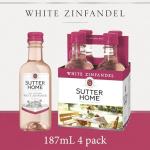 Sutter Home White Zinfandel 187mL Wine 4-Pack