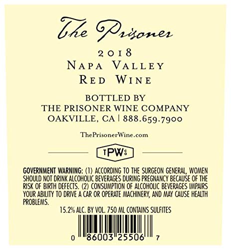 The Prisoner Red Blend Wine, 750 ML