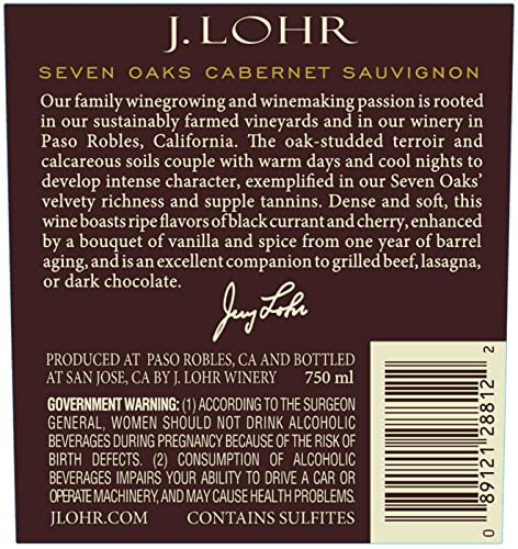 J. Lohr Estates Seven Oaks Cabernet Sauvignon 750 mL