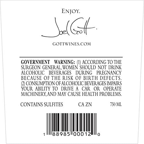 Joel Gott Zinfandel Red Wine, 750ml Bottle