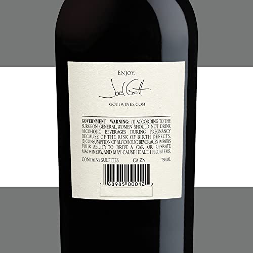 Joel Gott Zinfandel Red Wine, 750ml Bottle