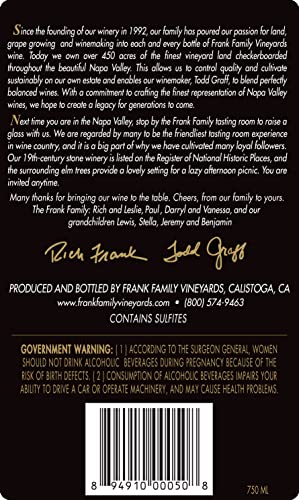 Frank Family Zinfandel Red Wine, 750 Ml