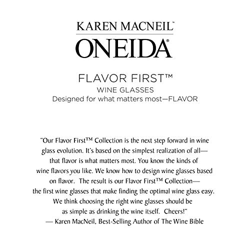 Oneida Flavor First Crystal Wine Glass Set of 4