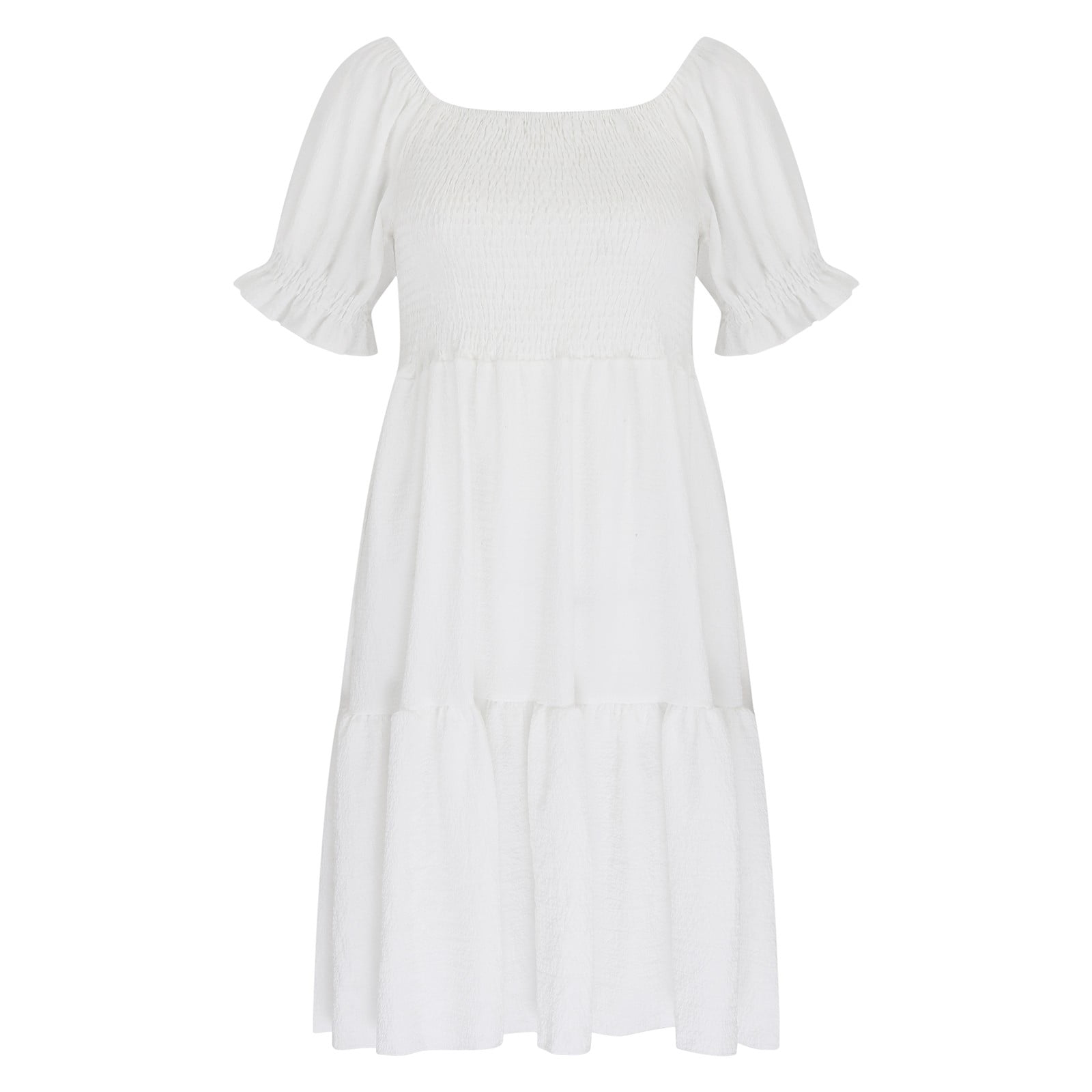 Boho Off-Shoulder Ruffle Midi Dress for Women