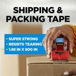 Scotch Heavy-Duty Packing Tape with Dispenser - 6 Rolls