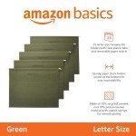 Amazon Basics Green Letter Size File Hangers
