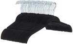 50-Pack of Black Velvet Non-Slip Hangers