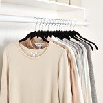 50-Pack of Black Velvet Non-Slip Hangers