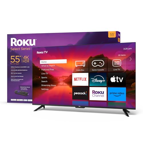 55-Inch 4K HDR Roku Smart TV with Voice Remote