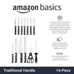 14-Piece Stainless Steel Knife Set with Block