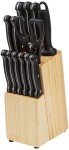 14-Piece Stainless Steel Knife Set with Block