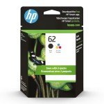 HP 62 Black and Tri-Color Ink Cartridges Bundle