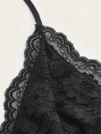 Goth Black Lace Halter Top for Summer Streetwear
