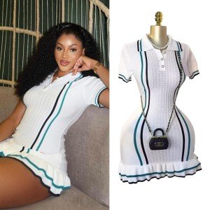 Chic Vintage Ruffled Mini Dress for Summer