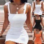 Chic Off-Shoulder Mini White Beach Dress