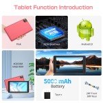 PRITOM 8-Inch Android Tablet with Expandable Storage