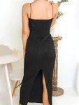 Chic Sleeveless Summer Dress with Back Split
