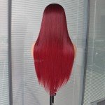 Burgundy 13x4 Straight Lace Front Wig