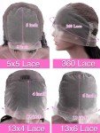 40-46 Inch HD Transparent Lace Front Wigs