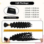 2 Bundles 14-Inch Deep Wave Braiding Hair