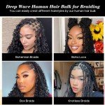 2 Bundles 14-Inch Deep Wave Braiding Hair