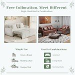 YODOLLA 3-in-1 Convertible Sofa Bed for Living Room