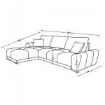 Light Grey Velvet L Shaped Corner Sofa Bed