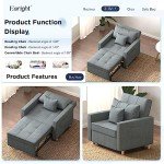 Esright 3-in-1 Convertible Sleeper Chair Bed