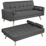 Dark Grey 3-Seater Click Clack Sofa Bed