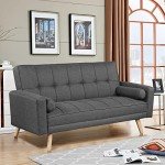 Dark Grey 3-Seater Click Clack Sofa Bed