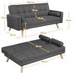 Dark Grey 3-Seater Click Clack Sofa Bed