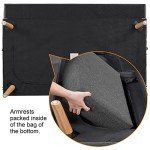 Dark Grey 3-Seater Click Clack Sofa Bed