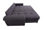 Grey Fabric Corner Sofa Bed with Storage